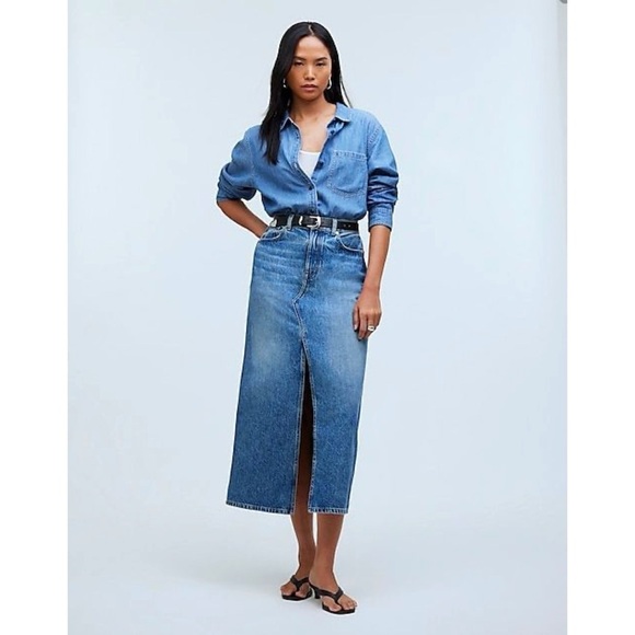 MADEWELL Midi Jean Skirt - Picture 3 of 8